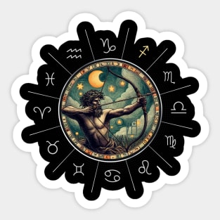 ZODIAC Sagittarius - Astrological SAGITTARIUS - SAGITTARIUS - ZODIAC sign - Van Gogh style - 2 Sticker